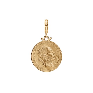 Zawieszka moneta z żółtego złota 750