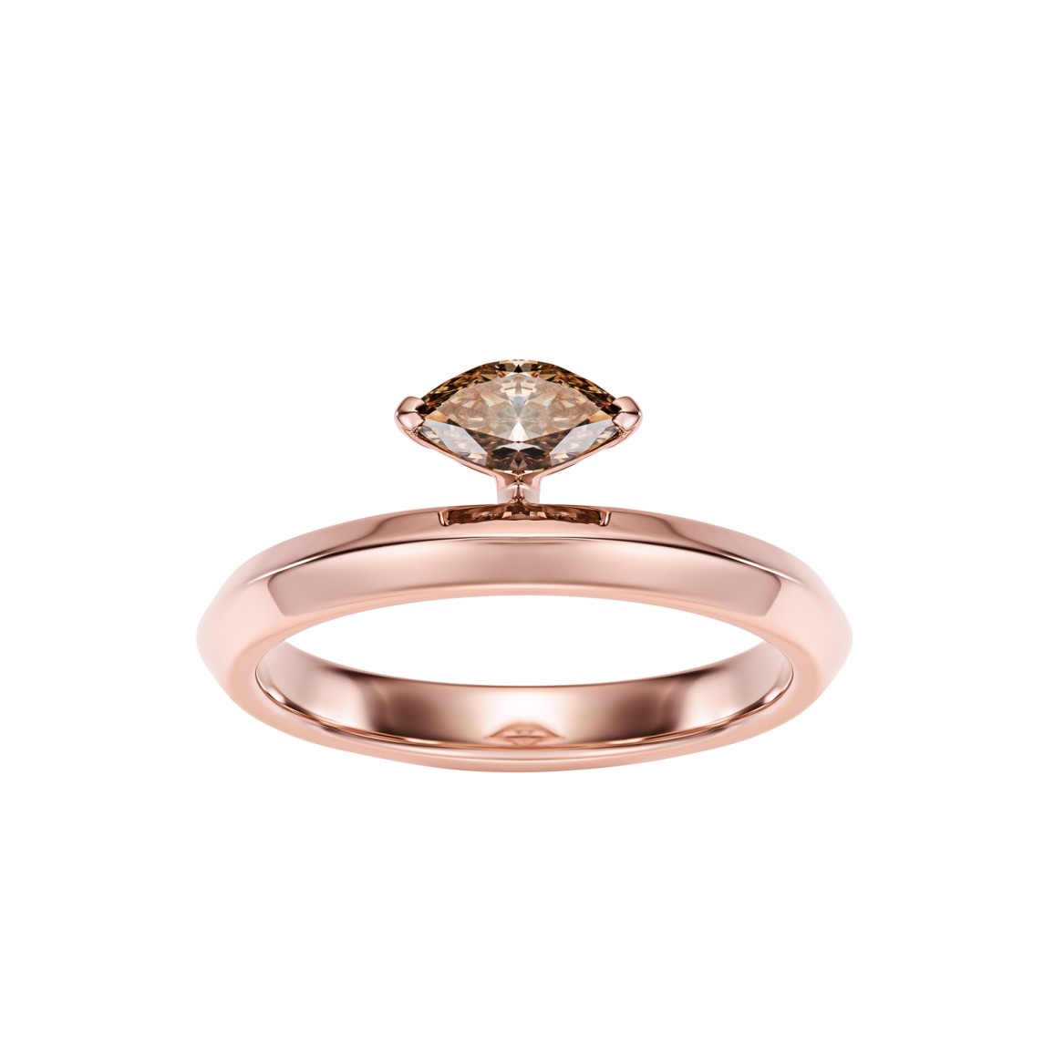 Fancy Brown Marquise-Cut Diamond Ring
