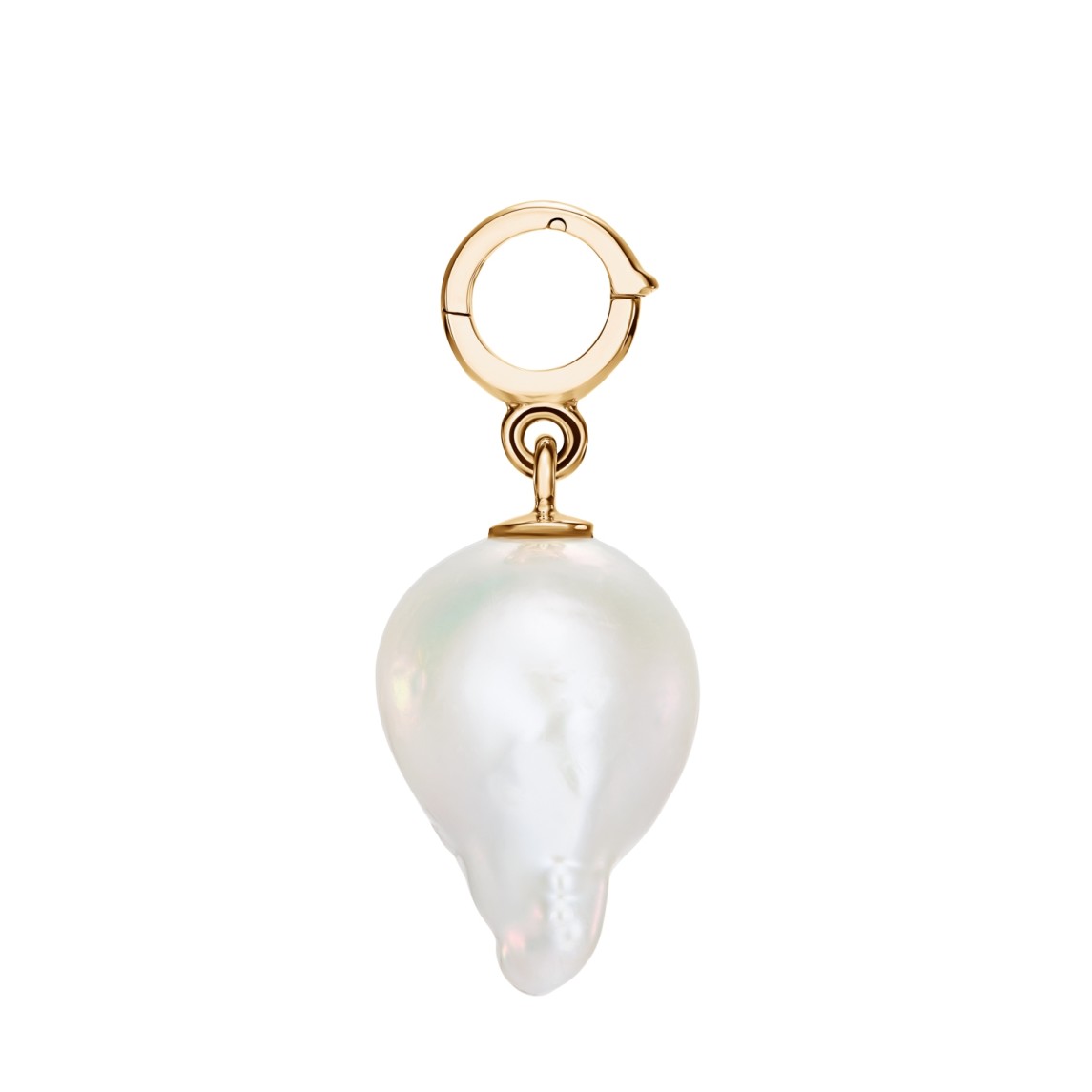 Yellow Gold Pendant With Freshwater Baroque Pearl