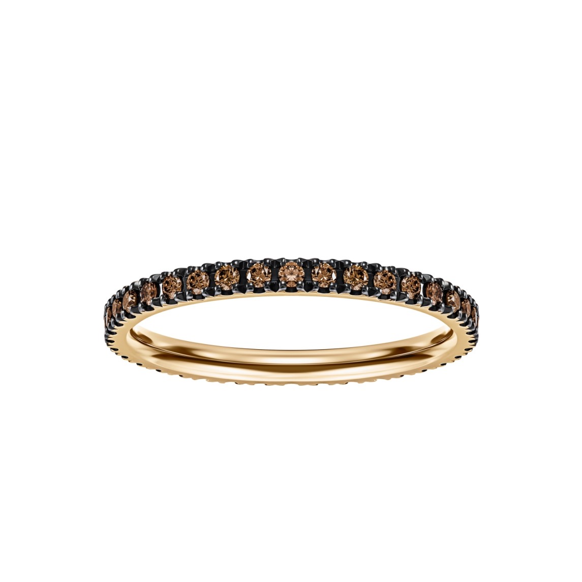 Yellow Gold Ring With Fancy Brown Diamonds