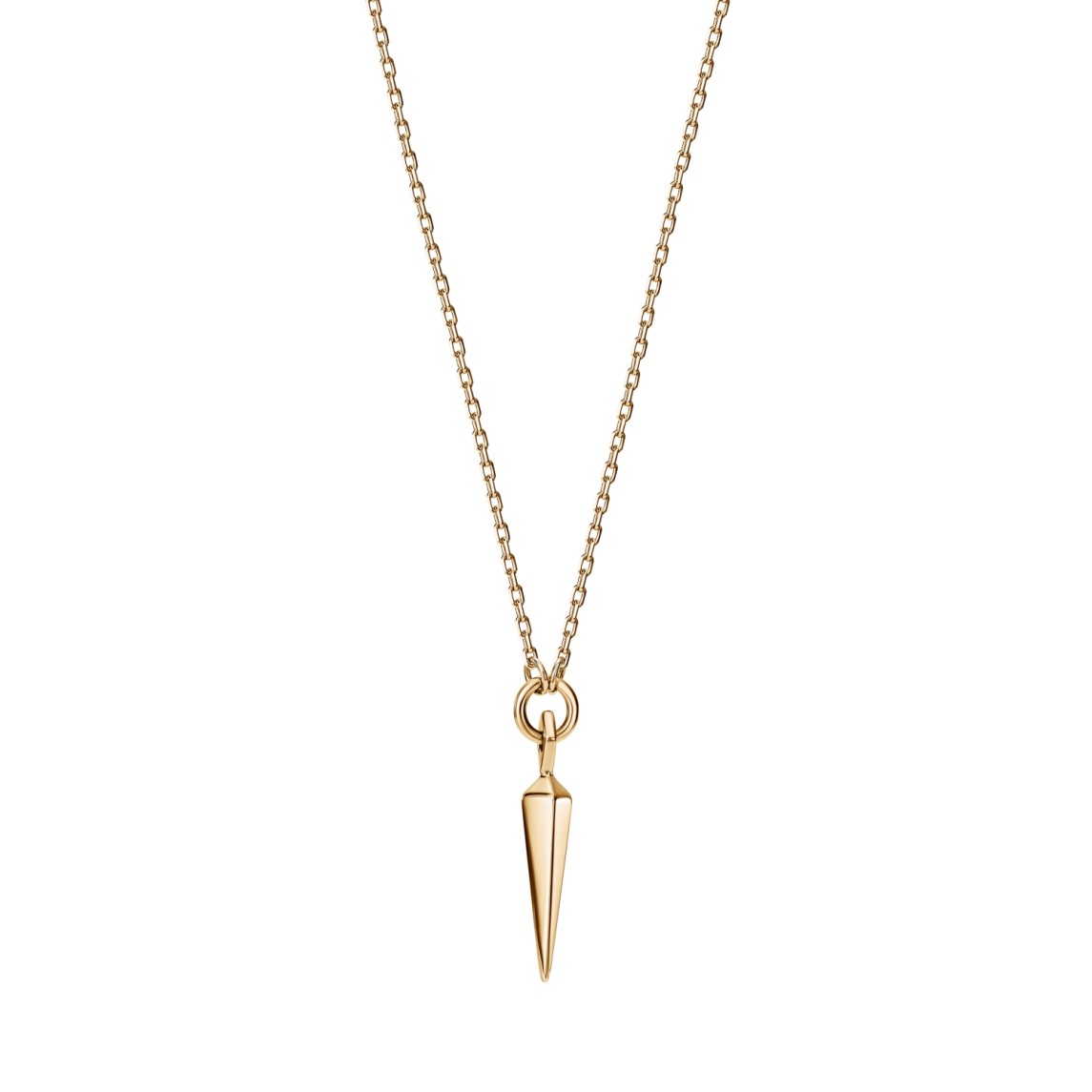 Yellow Gold Spike Necklace