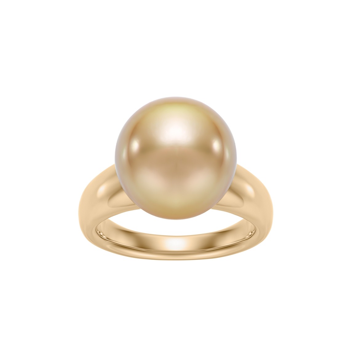 Yellow Gold Ring With Golden South Sea Pearl
