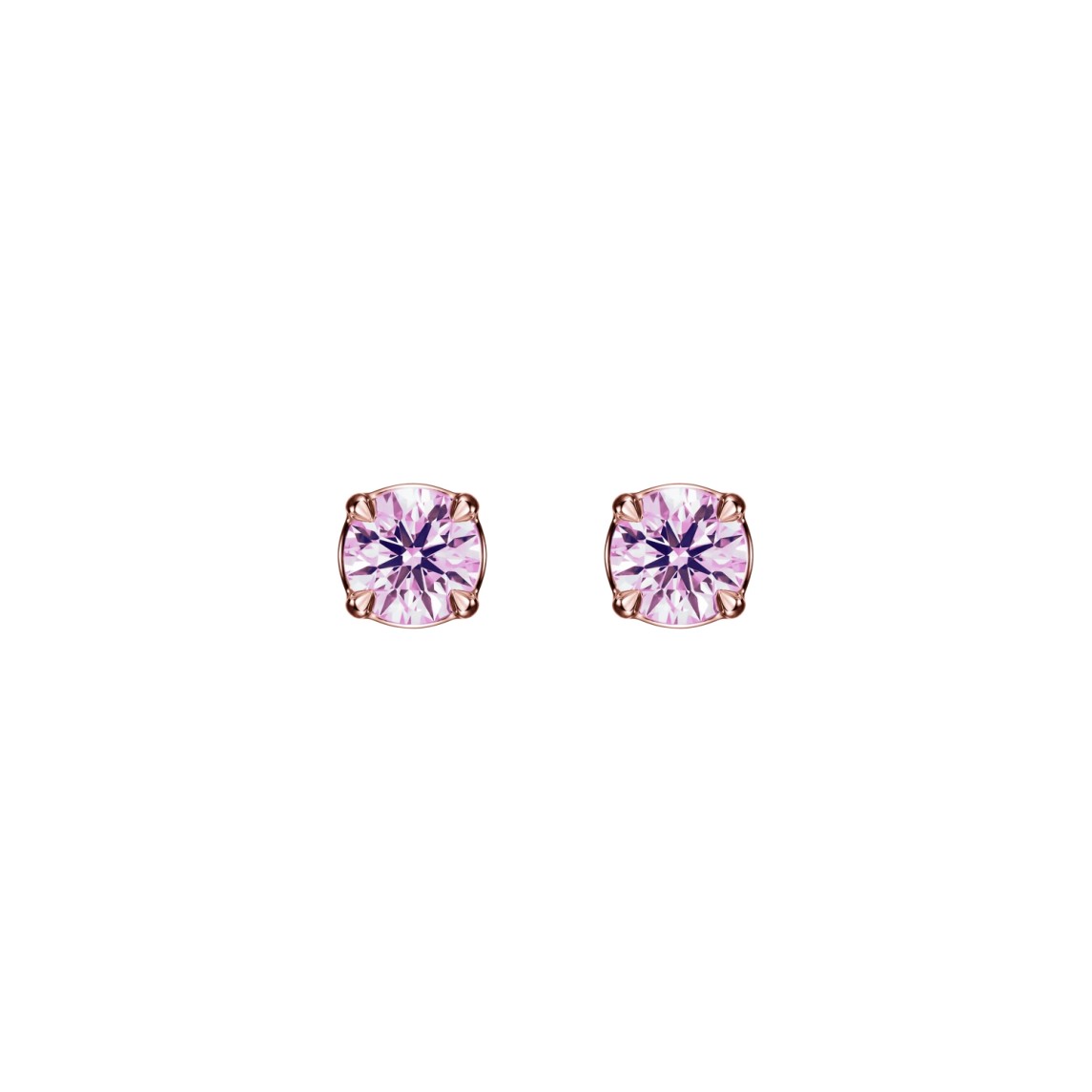 Rose Gold Earrings With Pink Sapphires