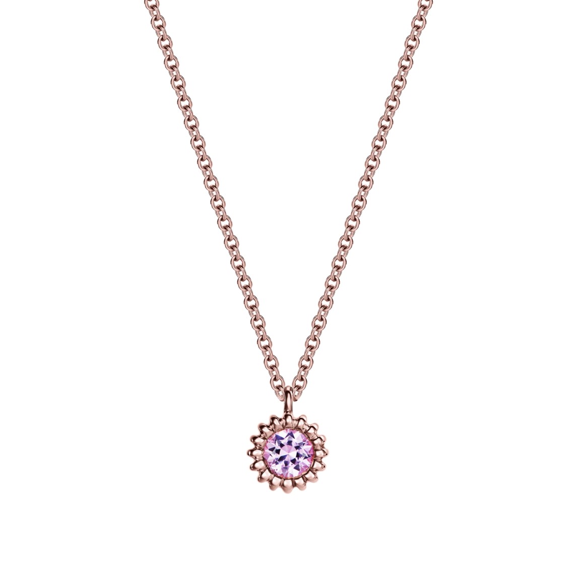Rose Gold Necklace With Pink Sapphire