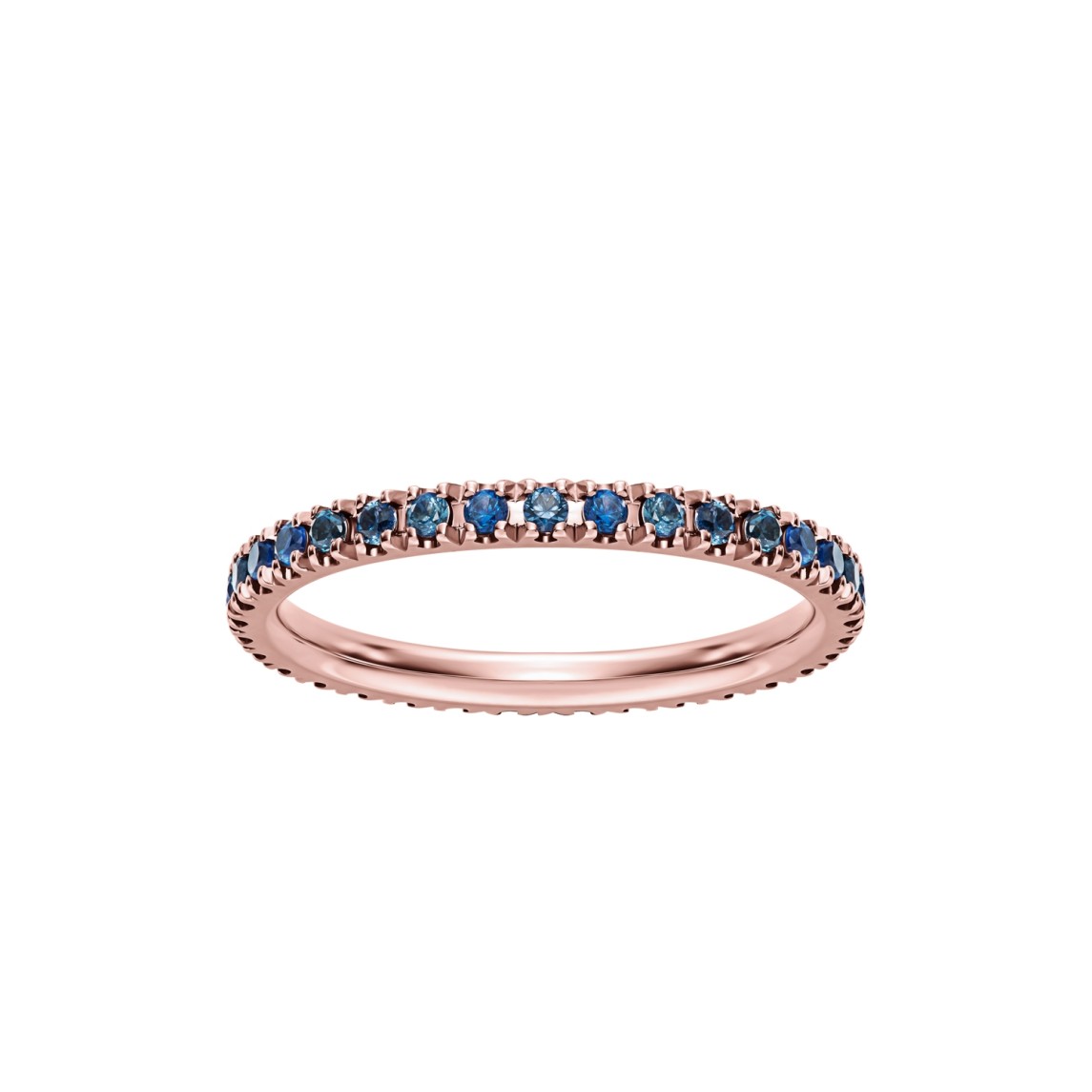 Rose Gold Ring With Sapphires