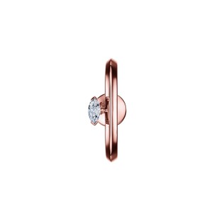 Earring in Rose Gold With Marquise-Cut Diamond