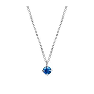 White Gold Necklace With Sapphire