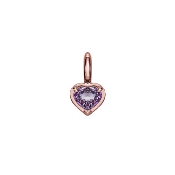 Rose Gold Heart Pendant With Pink Sapphire