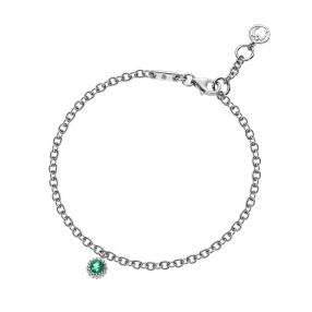 White Gold Bracelet With Emerald