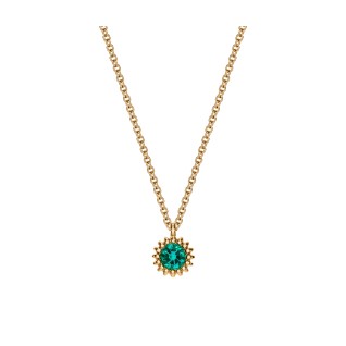Yellow Gold Necklace With Emerald