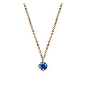 Yellow Gold Necklace With Sapphire