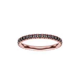 Rose Gold Ring With Black Diamonds