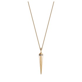 Yellow Gold Spike Necklace With Diamonds