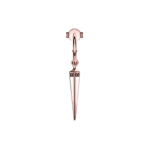 Rose Gold Earring With Black Diamonds