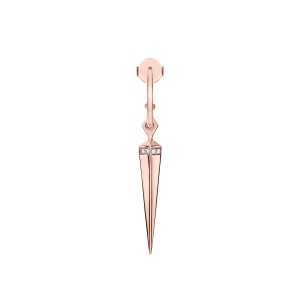 Rose Gold Spike Earring With Diamonds