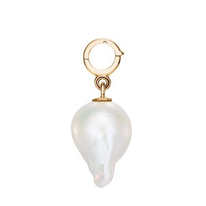 Yellow Gold Pendant With Freshwater Baroque Pearl