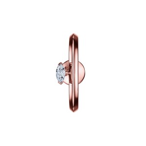 Earring in Rose Gold With Marquise-Cut Diamond