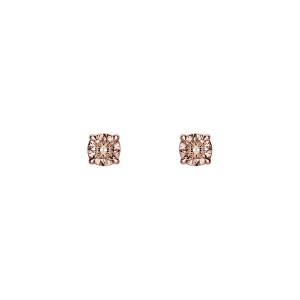 Rose Gold Earrings With Fancy Brown Diamonds