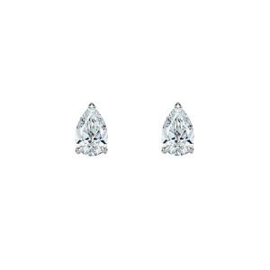 White Gold Earrings With Pear-Cut Diamonds