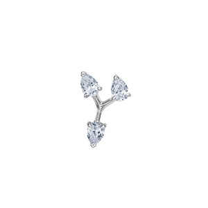 White Gold Earring With Pear-Cut Diamonds