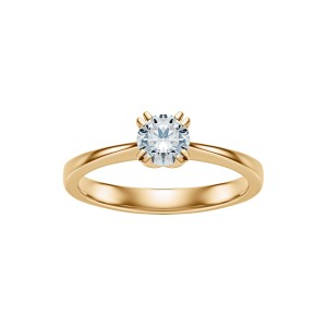 Solitaire Round Brilliant Ring In Yellow Gold