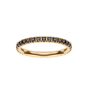 Yellow Gold Ring With Black Diamonds