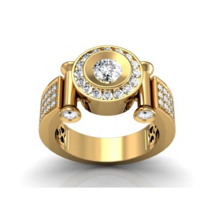 Yellow Gold Ring With Diamonds