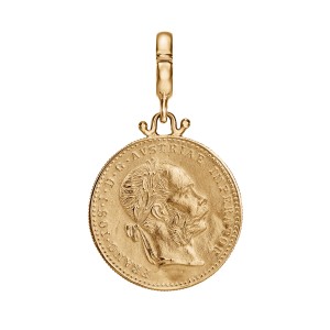 Yellow Gold Coin-Style Pendant
