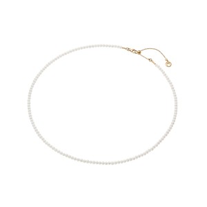 Freshwater Pearl Necklace In Yellow Gold