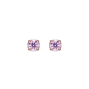 Rose Gold Earrings With Pink Sapphires
