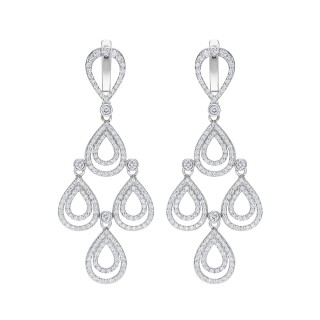 White Gold Earrings With Diamonds