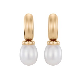 Yellow Gold Earrings With Pearls