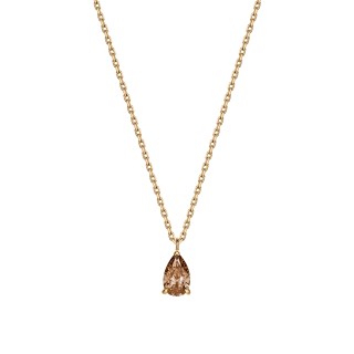 Yellow Gold Necklace With Fancy Brown Diamond