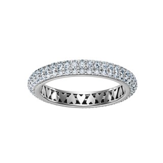 White Gold Band Ring With Diamonds