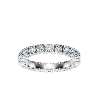 White Gold Band Ring With Diamonds