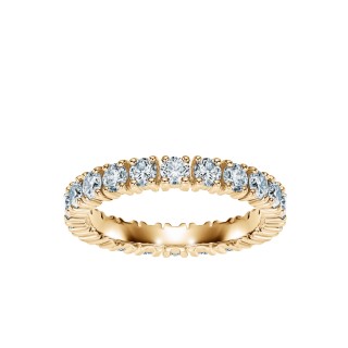 Yellow Gold Band Ring With Diamonds
