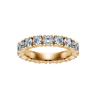 Yellow Gold Eternity Ring With Diamonds