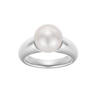 White Gold Ring With Freshwater Pearl