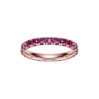 Rose Gold Ring With Pink Sapphires