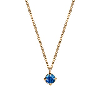 Yellow Gold Necklace With Sapphire